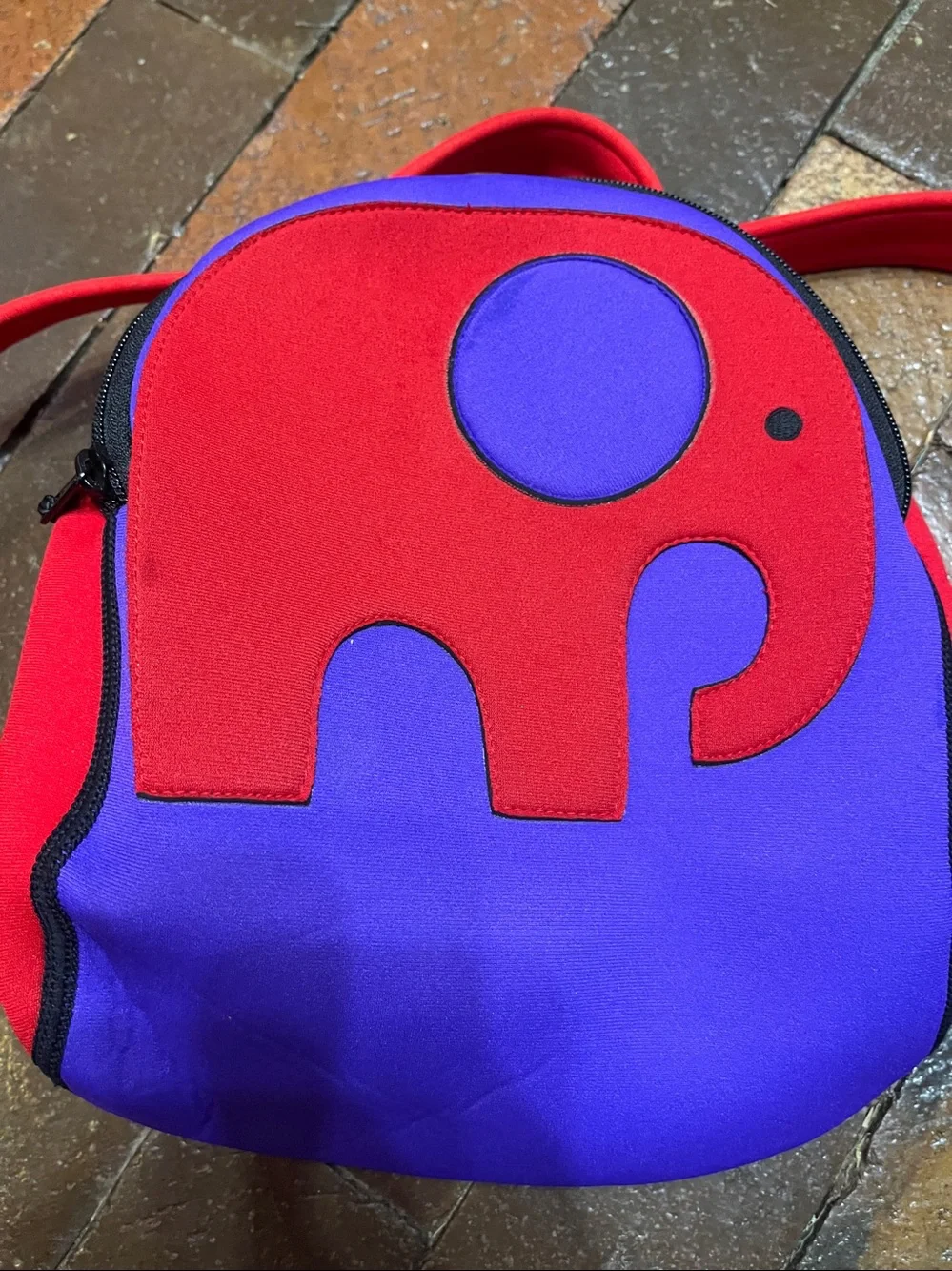 DABBAWALLA toddler backpack red and purple elephant 3083